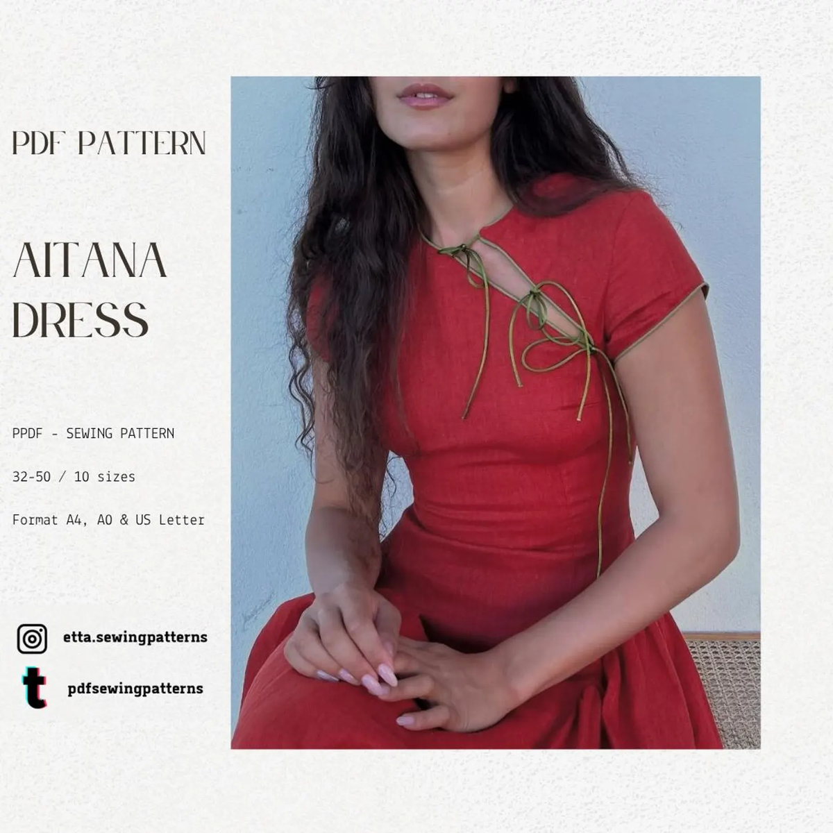Aitana Lace-Up Cottagecore Dress by Etta Designs Co | Threadloop