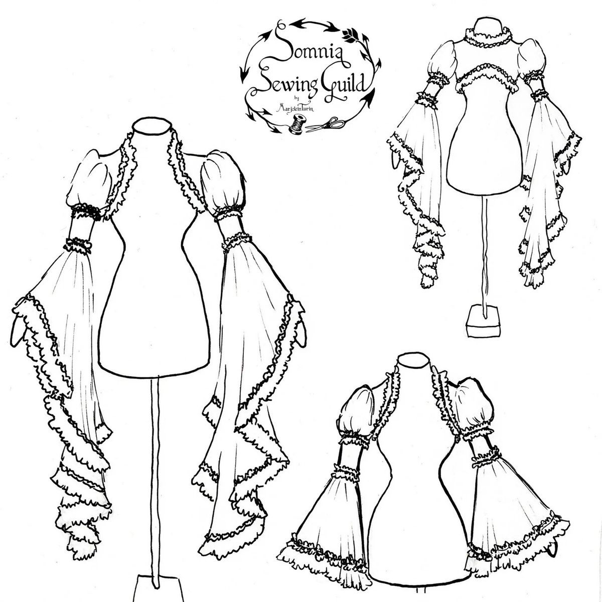 Line Drawing of pattern options