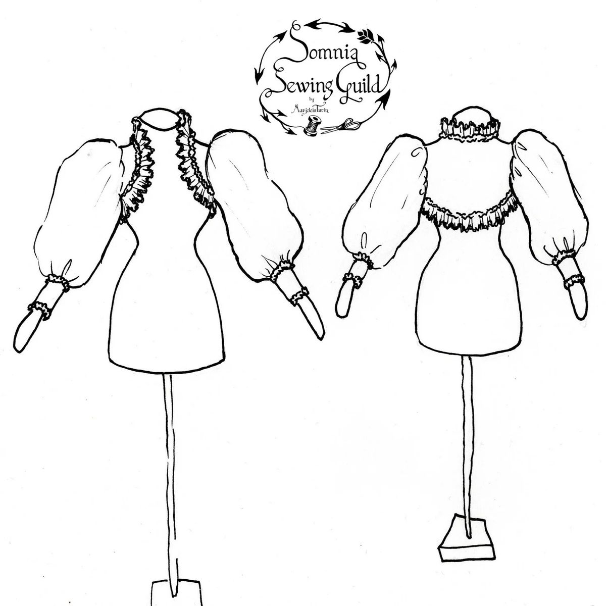 Basic line drawing of pattern