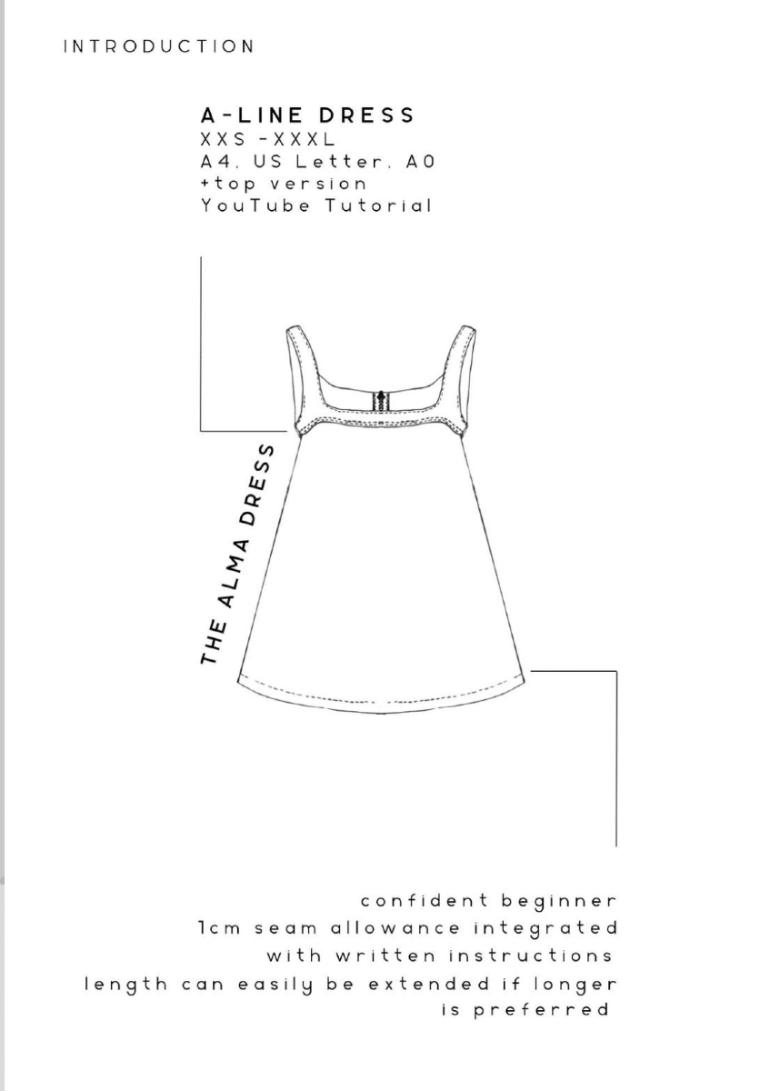 a line dress pattern pdf free Short A-Line Dress 03/2016