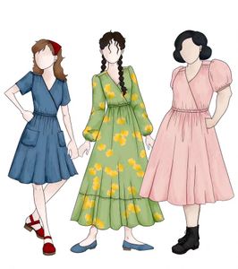 modern house dress pattern Tea House Dress Sewing Pattern (PDF)