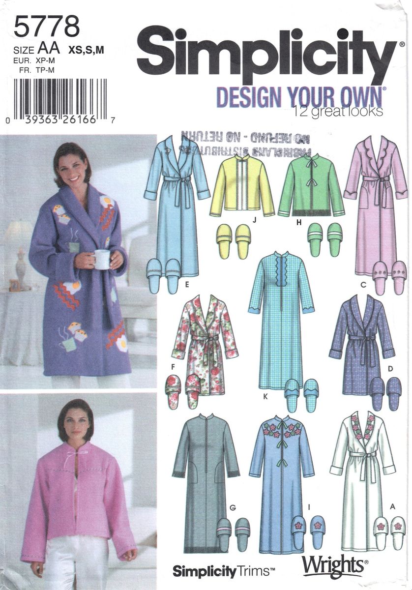 5778 | Misses’ Design Your Own® Robes Each in Two Lengths | Threadloop