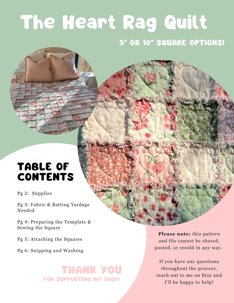 Heart Rag Quilt by Celine Borthayre | Threadloop