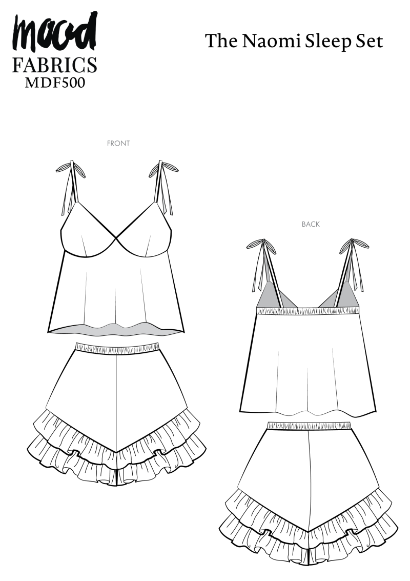 Naomi Sleep Set | MDF500 by Mood Sewciety | Threadloop